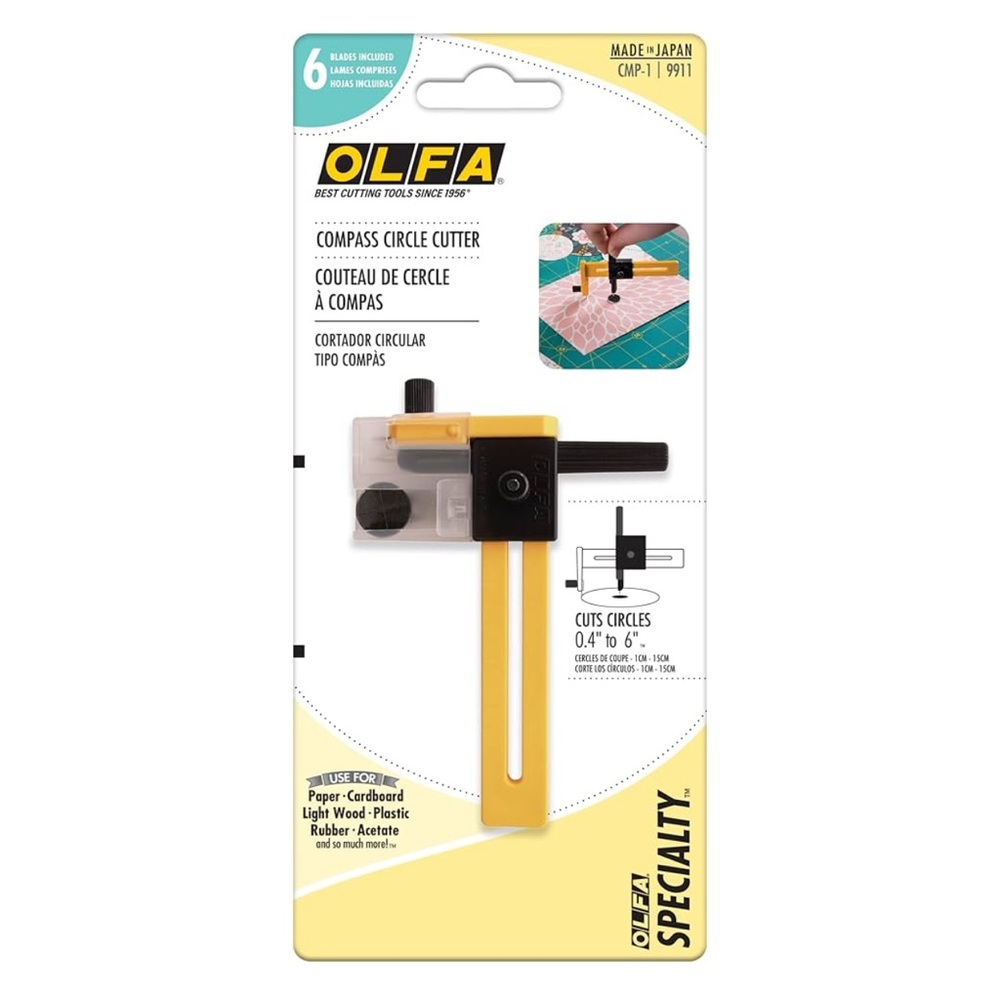 Olfa Compass Circle Cutter and 1.5 Inch Circle Punch Combo